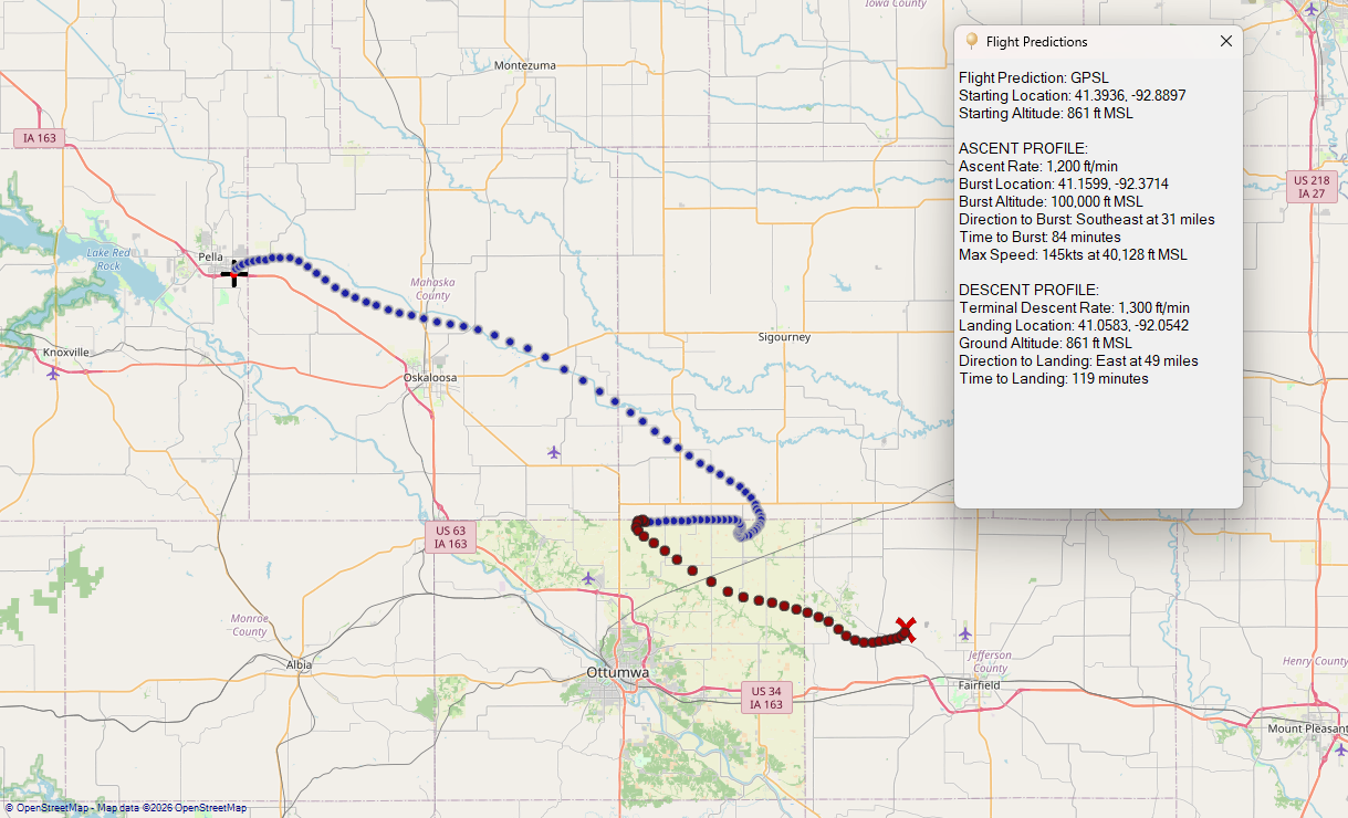 Flight predictions for today.