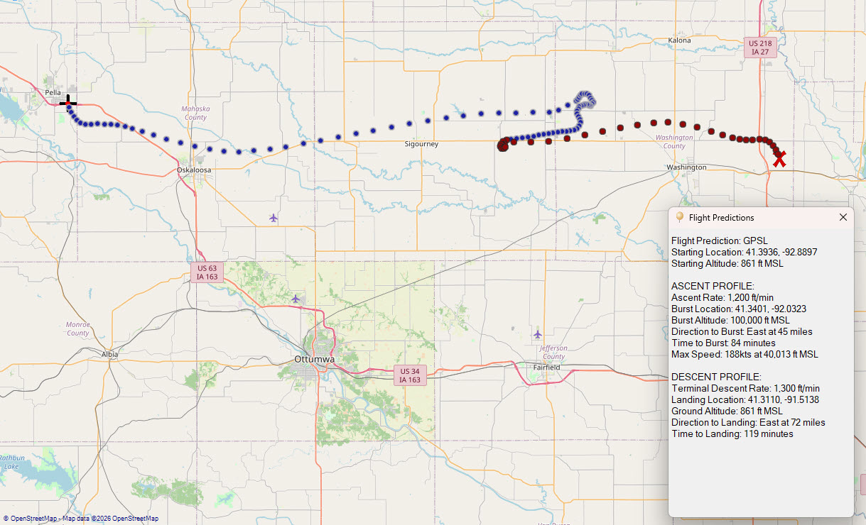 Flight predictions for today.